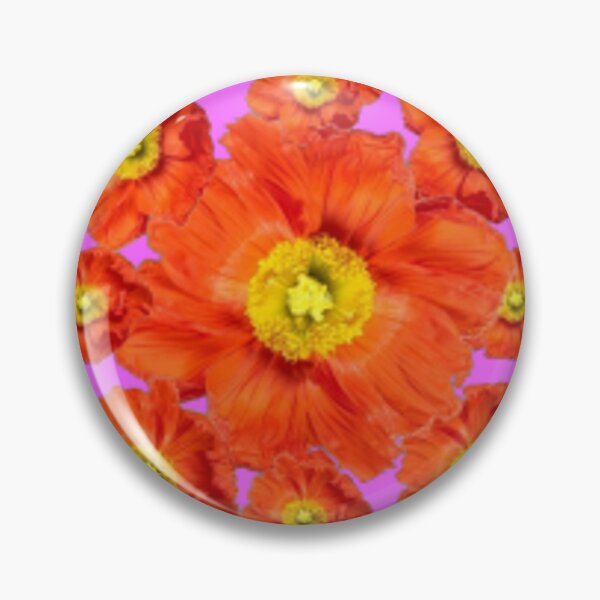 Item preview,  ORANGE POPPY FLOWERS GARDEN YELLOW BUTTERFLIE PINK ART designed and sold by sharlesart.