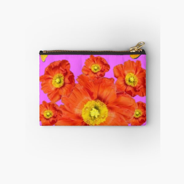 Item preview,  ORANGE POPPY FLOWERS GARDEN YELLOW BUTTERFLIE PINK ART designed and sold by sharlesart.