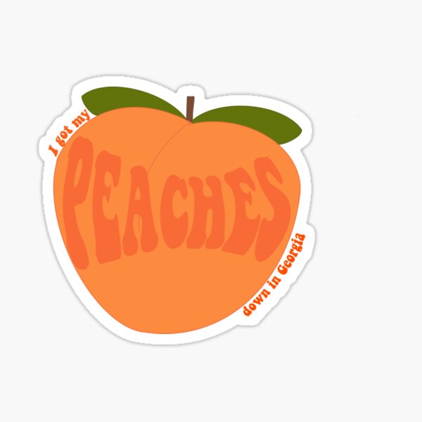 Peaches Lyrics Stickers for Sale