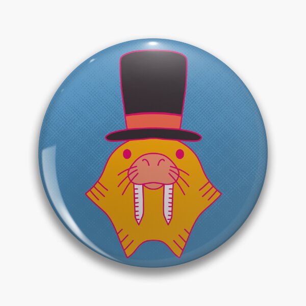 Item preview, Top Hat Walrus Repeating Pattern designed and sold by ligus-design.