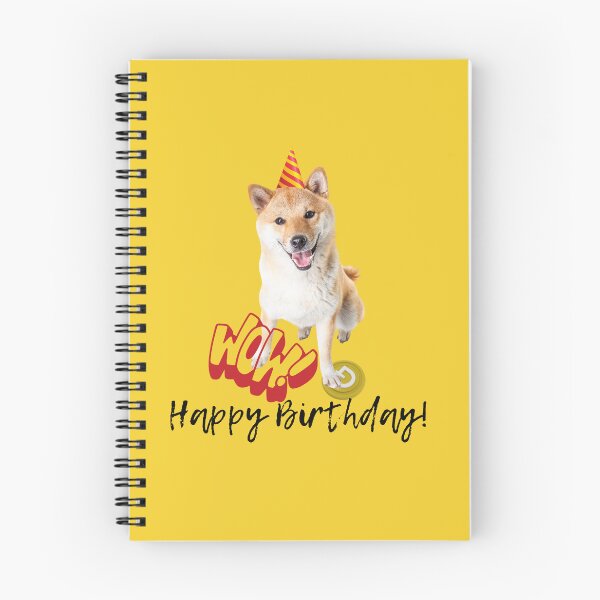 Item preview, Shiba Inu Dog Happy Birthday! designed and sold by BronikowskiART.
