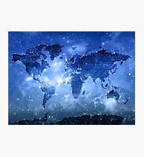 Weltkarte Fotodruck