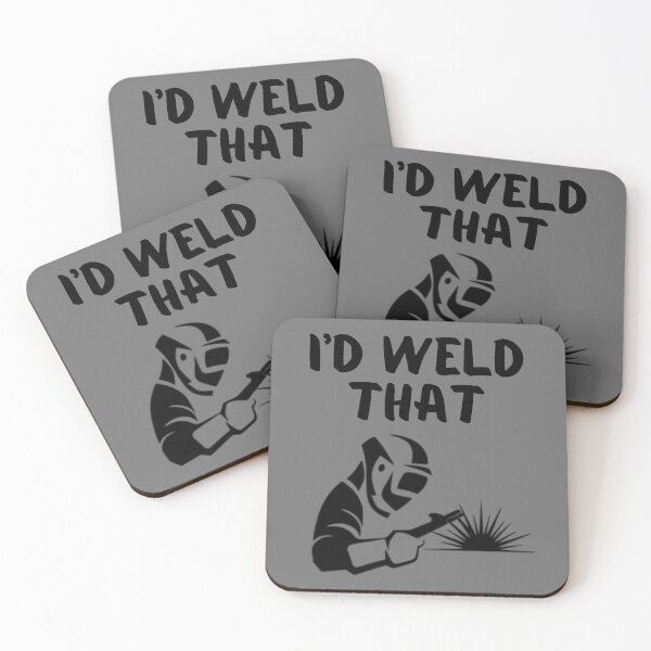 Item preview, I'd Weld That Funny Welding Black Graphic  designed and sold by MojaveTradePost.