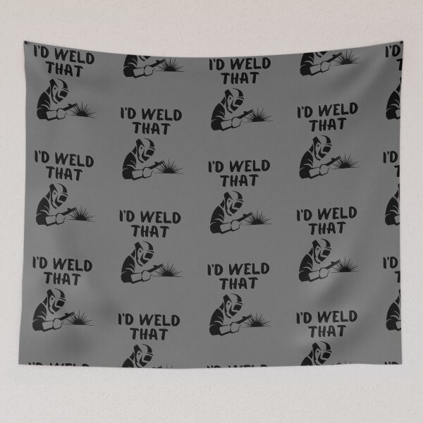 Item preview, I'd Weld That Funny Welding Black Graphic  designed and sold by MojaveTradePost.