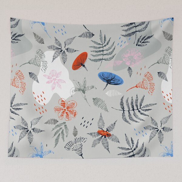 Item preview, Drawing of a fern leaves and flowers designed and sold by Nata-V.