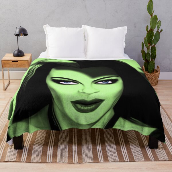 Item preview, Green Horror Queen Lily with Bat Shadows designed and sold by orionlodubyal.