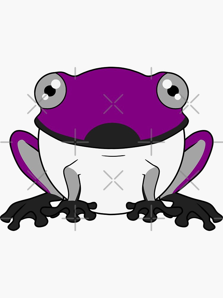 Asexual Pride Frog Sticker By Aderpimals Redbubble