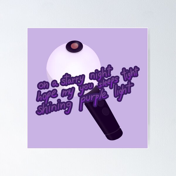 Item preview, Shining purple light - ARMY Bomb Sticker designed and sold by Lonely-Whale.