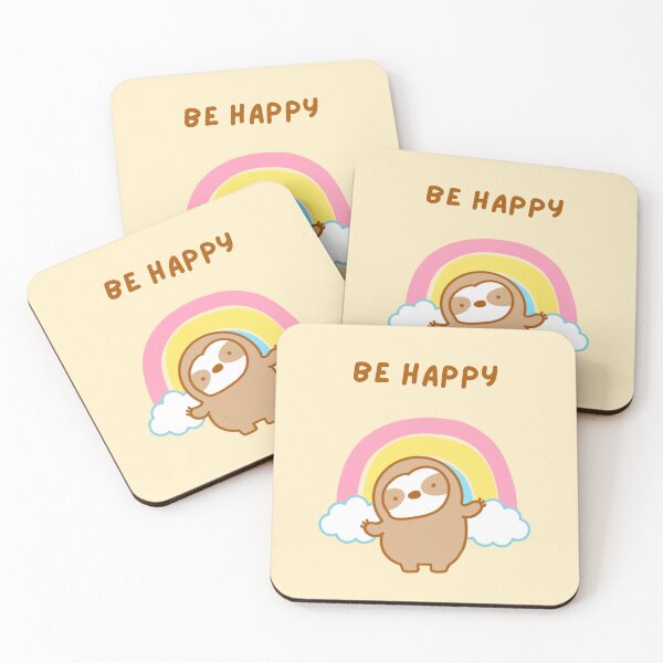 Item preview, Be Happy Rainbow Sloth  designed and sold by theslothinme.