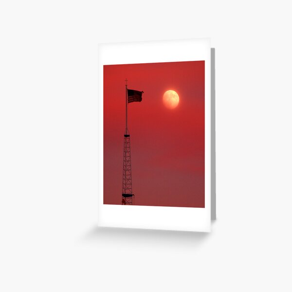 Moon Flag 1 Greeting Card