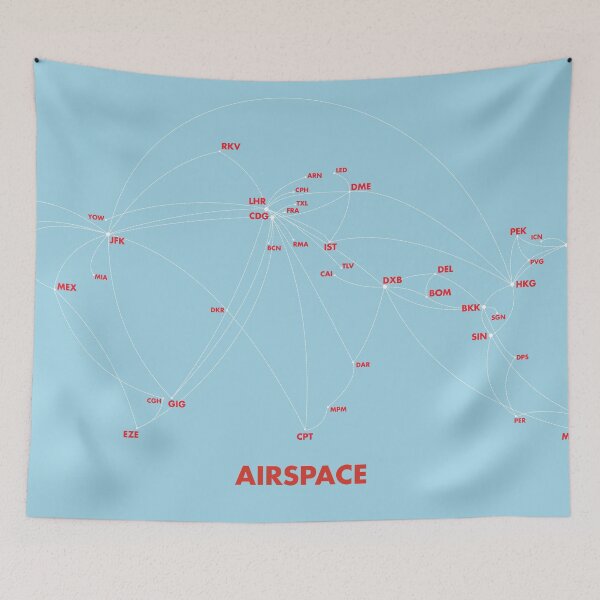 Item preview, Airspace: Air route map and airport hub designed and sold by untitledstory.