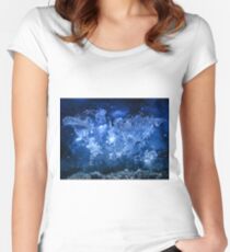 Weltkarte Tailliertes Rundhals-Shirt