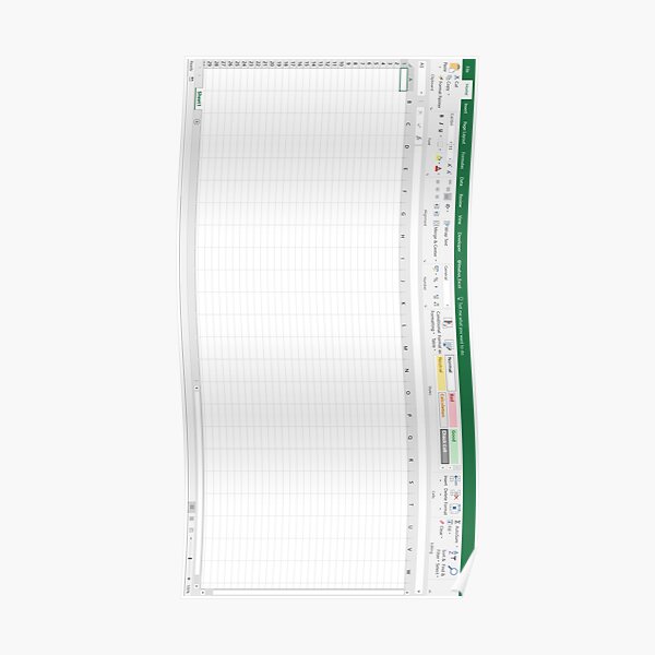 Excel Spreadsheet - Green Poster