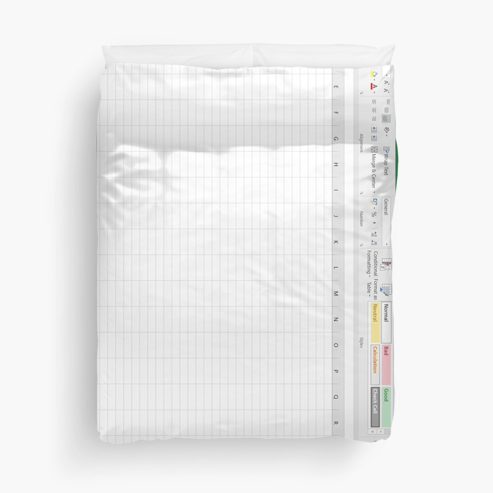 "Excel Spreadsheet Green" Duvet Cover for Sale by IMTHEBUS Redbubble