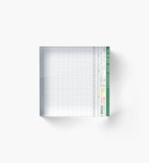 Excel Spreedsheet - Green Acrylic Block