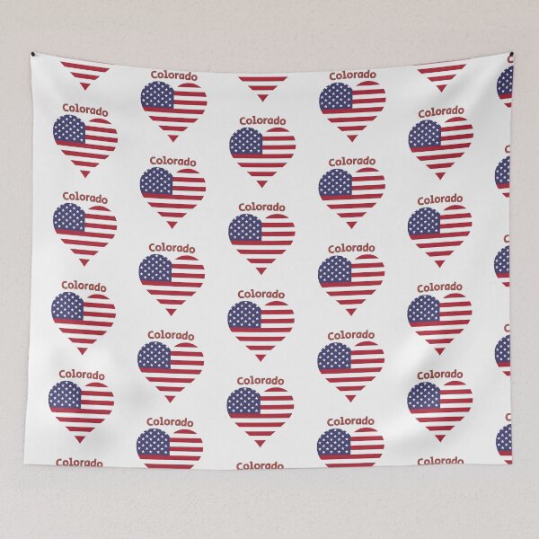 Item preview, Colorado American Flag Heart designed and sold by Queen1120.