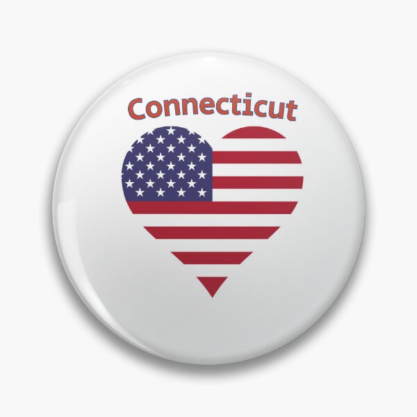 Item preview, Connecticut American Flag Heart designed and sold by Queen1120.