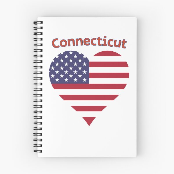 Item preview, Connecticut American Flag Heart designed and sold by Queen1120.