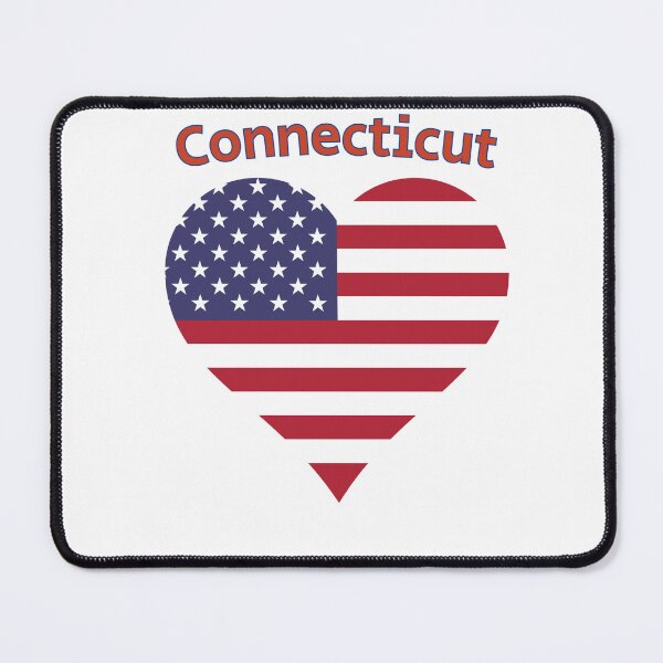 Item preview, Connecticut American Flag Heart designed and sold by Queen1120.