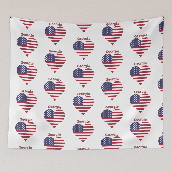 Item preview, Georgia American Flag Heart designed and sold by Queen1120.