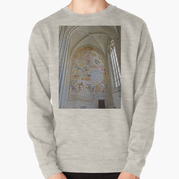 Mural, St Barbara's cathedral, Kutna Hora, Czech Republic Pullover Sweatshirt