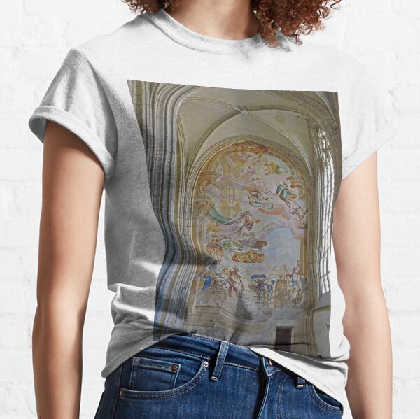 Mural, St Barbara's cathedral, Kutna Hora, Czech Republic Classic T-Shirt