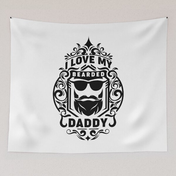 Item preview, I Love My Bearded Daddy Tee Design Gift Idea for Fathers' Day - Funny and Cool Gift for Fathers designed and sold by Prince - Bestseller ★★★★★.