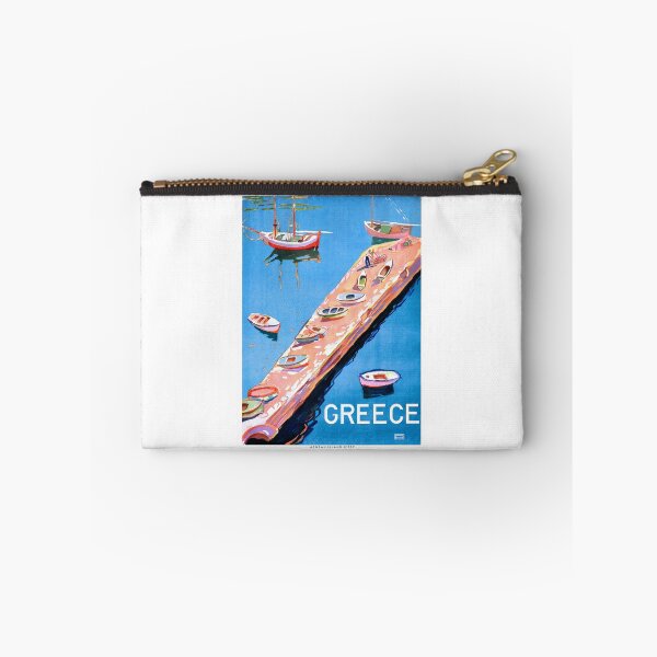 Item preview, 1948 GREECE Aegean Island Jetty Travel Poster designed and sold by retrographics.