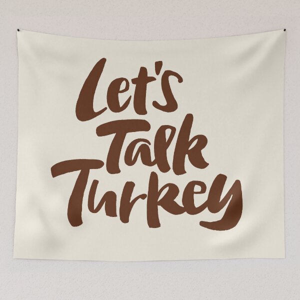 Item preview, "Let's Talk Turkey" Thanksgiving Dinner Business Meeting Lettering designed and sold by 26-Characters.