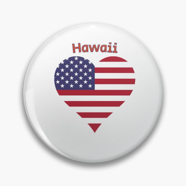 Item preview, Hawaii American Flag Heart designed and sold by Queen1120.