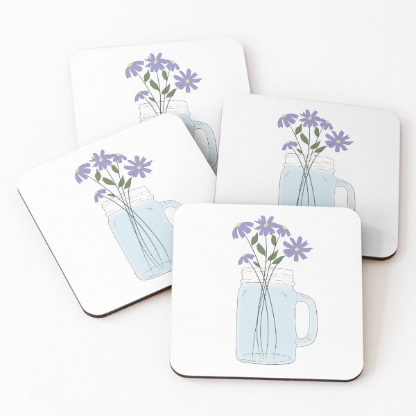 Item preview, Purple daisy in glass mug designed and sold by Death-byart.