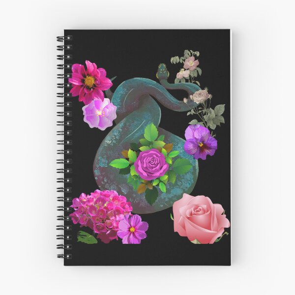 Item preview, Boa Constrictor With Purple & Pink Flowers Design designed and sold by EarthArtDesigns.