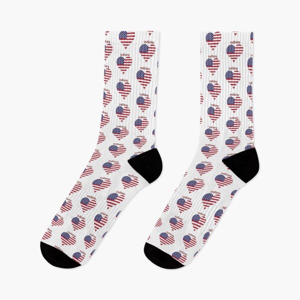 Item preview, Indiana American Flag Heart designed and sold by Queen1120.
