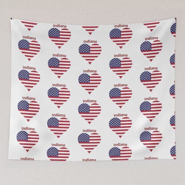 Item preview, Indiana American Flag Heart designed and sold by Queen1120.