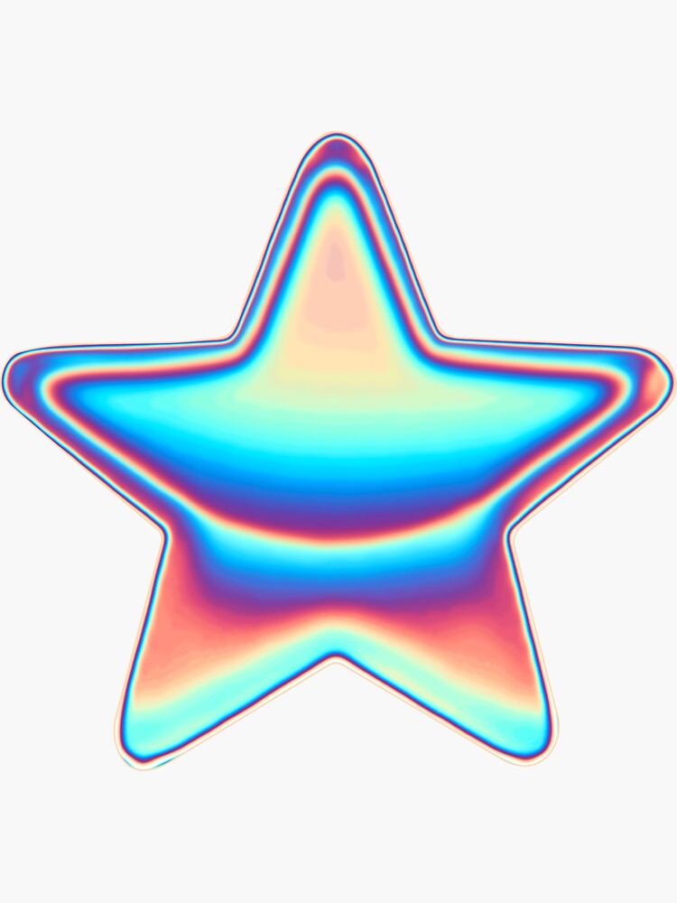 Thumbnail 3 of 3, Sticker, Classic Holographic Star designed and sold by dinaaaaaah.