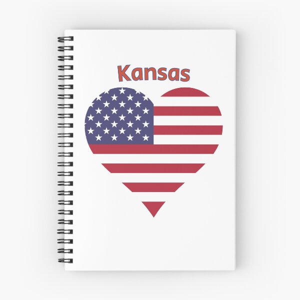 Item preview, Kansas American Flag Heart designed and sold by Queen1120.
