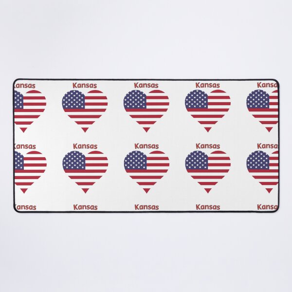 Item preview, Kansas American Flag Heart designed and sold by Queen1120.
