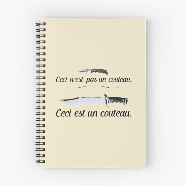 Item preview, "Ceci n'est pas un couteau" – Magritte Design designed and sold by JimmysBook.