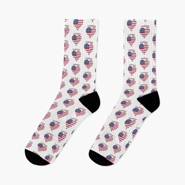 Item preview, Louisiana American Flag Heart designed and sold by Queen1120.
