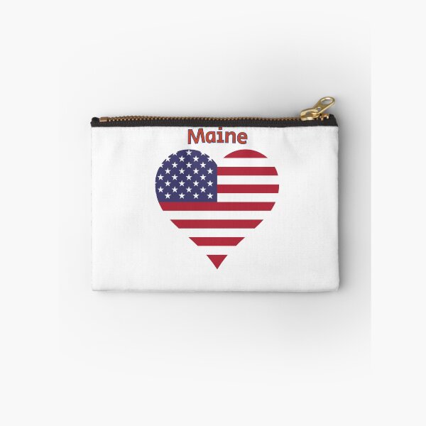 Item preview, Maine American Flag Heart designed and sold by Queen1120.