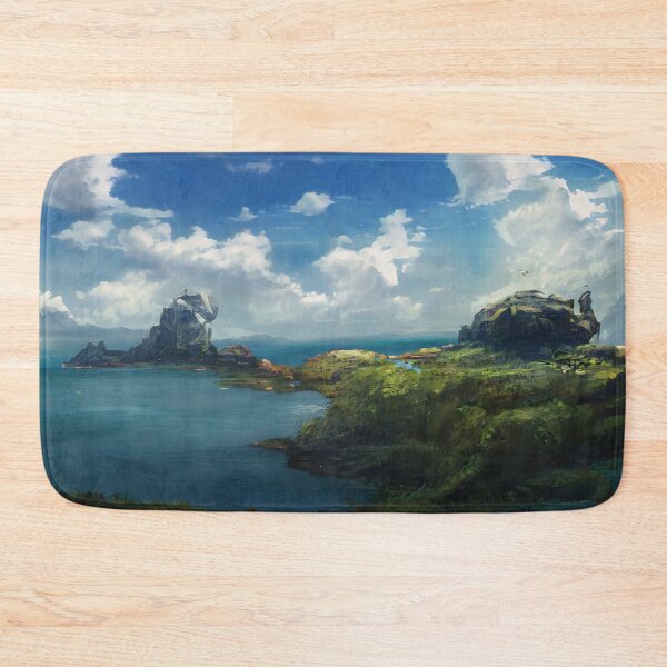 Item preview, Landscape Image Photo Rock Peninsula Clouds Water Digital Art  designed and sold by glitchman2.