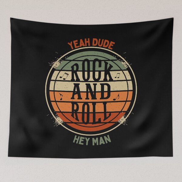Item preview, Rock and Roll! Yeah Dude, Hey Man - Retro Sunset Rockin' Eye Catching Design designed and sold by GearGirlNJ.