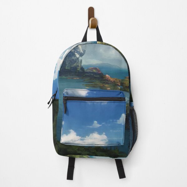 Item preview, Landscape Image Photo Rock Peninsula Clouds Water Digital Art  designed and sold by glitchman2.