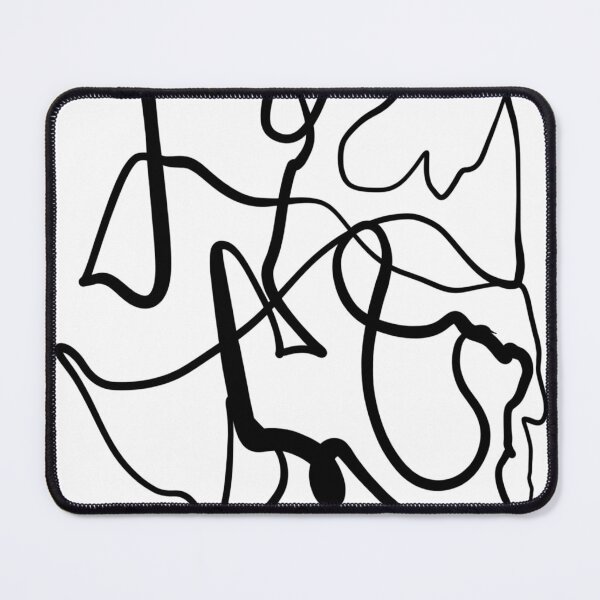Item preview, Black Squiggle Scribble Doodle Sketch Abstract Art Minimalist Modern Line Drawing Lines Calligraphy designed and sold by hopecope.