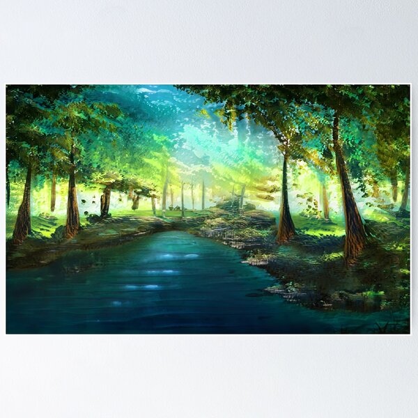 Item preview, Landscape Image Photo Forest Trees Water Digital Art  designed and sold by glitchman2.