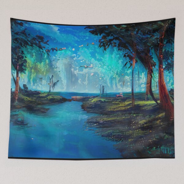 Item preview, Landscape Image Photo Forest Trees Water Digital Art  designed and sold by glitchman2.