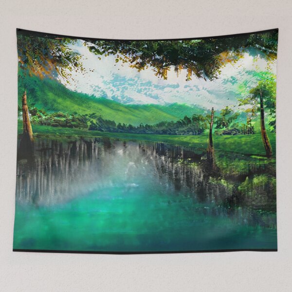 Item preview, Landscape Image Photo Forest Trees Water Digital Art  designed and sold by glitchman2.