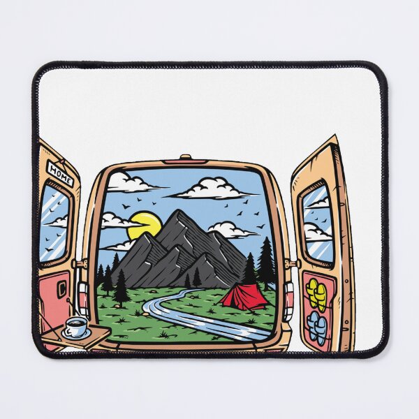 Item preview, Adventure Awaits Van Life T Shirt - Mountain Nature Road Trip T-Shirt - Camping Shirt for Camper RV - Nature Lover Apparel - Nomad Shirt designed and sold by CatchUriDesigns.