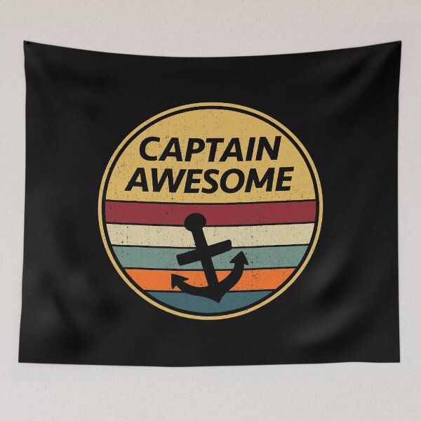 Item preview, Captain Awesome Retro Anchor Sailboat designed and sold by ujgbnx.