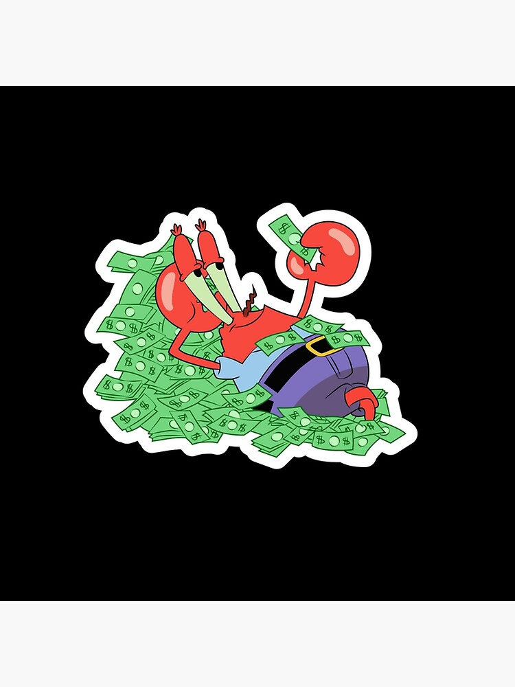 SpongeBob Mr Krabs Lies in Money | Tote Bag, حجم الصورة 750x1000
